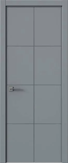 Межкомнатная дверь Tivoli Л-2, цвет - Серебристо-серая эмаль (RAL 7045), Без стекла (ДГ)
