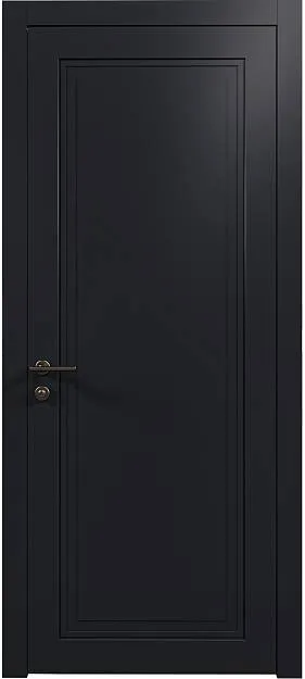 Межкомнатная дверь Domenica Neo Classic, цвет - Черная эмаль (RAL 9004), Без стекла (ДГ)