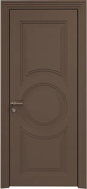 Межкомнатная дверь Ravenna Neo Classic Scalino, цвет - Коричневый Тик эмаль по шпону (RAL 050-50-10), Без стекла (ДГ)