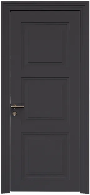 Межкомнатная дверь Millano Neo Classic Scalino, цвет - Черная эмаль по шпону (RAL 9004), Без стекла (ДГ)