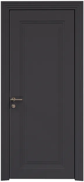 Межкомнатная дверь Domenica Neo Classic Scalino, цвет - Черная эмаль по шпону (RAL 9004), Без стекла (ДГ)