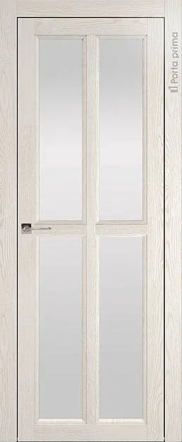 Межкомнатная дверь Sorrento-R И4, цвет - Белый ясень (nano-flex), Со стеклом (ДО)