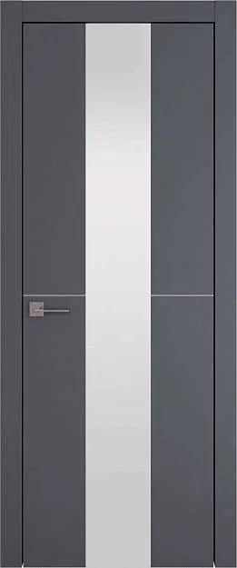 Межкомнатная дверь Tivoli Ж-3, цвет - Графитово-серая эмаль (RAL 7024), Со стеклом (ДО)