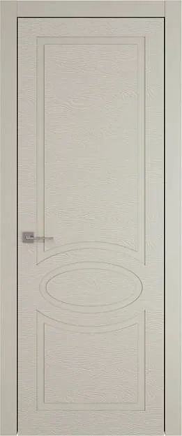 Межкомнатная дверь Tivoli Н-5, цвет - Серо-оливковая эмаль по шпону (RAL 7032), Без стекла (ДГ)