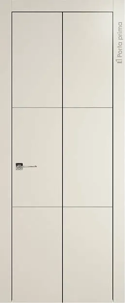 Межкомнатная дверь Tivoli В-2 Книжка, цвет - Жемчужная эмаль (RAL 1013), Без стекла (ДГ)