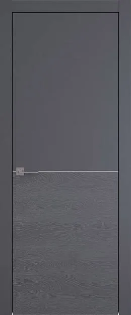 Межкомнатная дверь Tivoli Б-2, цвет - Графитово-серая эмаль-эмаль по шпону (RAL 7024), Без стекла (ДГ)