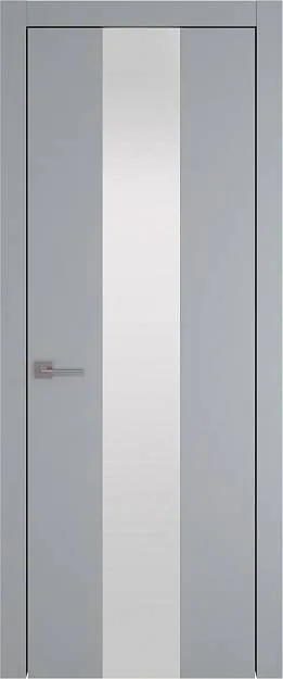 Межкомнатная дверь Tivoli Ж-1, цвет - Серебристо-серая эмаль (RAL 7045), Со стеклом (ДО)