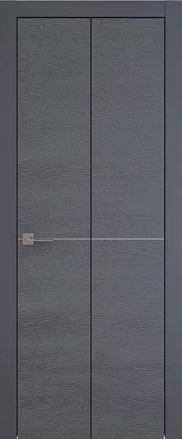 Межкомнатная дверь Tivoli Б-2 Книжка, цвет - Графитово-серая эмаль по шпону (RAL 7024), Без стекла (ДГ)