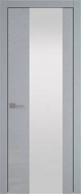 Межкомнатная дверь Tivoli Е-1, цвет - Серебристо-серая эмаль по шпону (RAL 7045), Со стеклом (ДО)