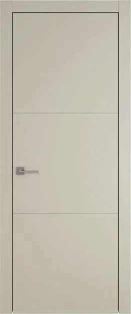 Межкомнатная дверь Tivoli В-3, цвет - Серо-оливковая эмаль (RAL 7032), Без стекла (ДГ)