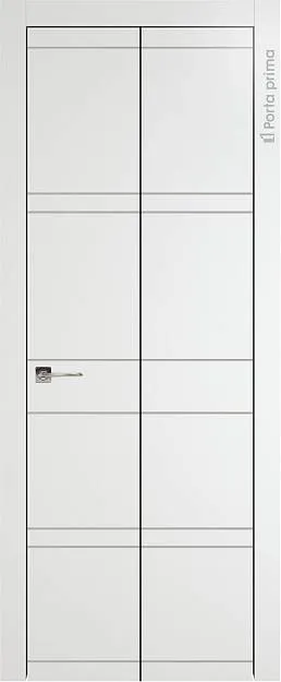 Межкомнатная дверь Tivoli Е-2 Книжка, цвет - Белая эмаль (RAL 9003), Без стекла (ДГ)