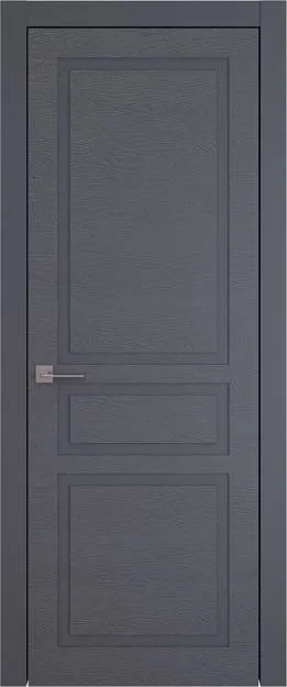 Межкомнатная дверь Tivoli Е-5, цвет - Графитово-серая эмаль по шпону (RAL 7024), Без стекла (ДГ)