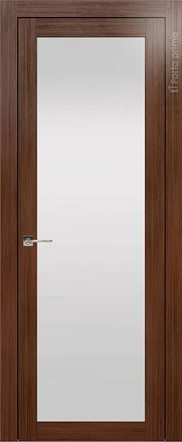 Межкомнатная дверь Tivoli З-4, цвет - Темный орех, Со стеклом (ДО)