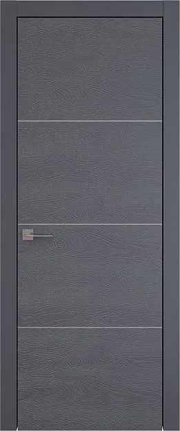 Межкомнатная дверь Tivoli Г-3, цвет - Графитово-серая эмаль по шпону (RAL 7024), Без стекла (ДГ)