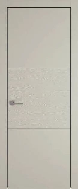 Межкомнатная дверь Tivoli В-2, цвет - Серо-оливковая эмаль-эмаль по шпону (RAL 7032), Без стекла (ДГ)