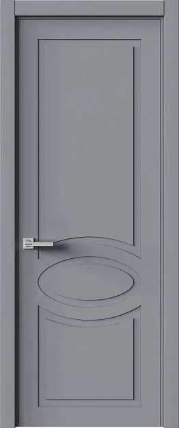 Межкомнатная дверь Tivoli Н-5, цвет - Серебристо-серая эмаль (RAL 7045), Без стекла (ДГ)