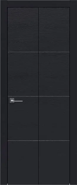 Межкомнатная дверь Tivoli Г-2 Книжка, цвет - Черная эмаль по шпону (RAL 9004), Без стекла (ДГ)