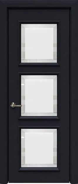 Межкомнатная дверь Milano LUX, цвет - Черная эмаль (RAL 9004), Со стеклом (ДО)