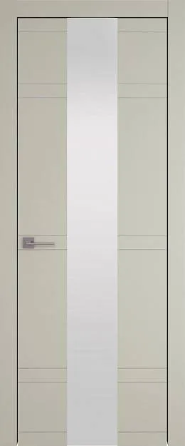 Межкомнатная дверь Tivoli Ж-4, цвет - Серо-оливковая эмаль (RAL 7032), Со стеклом (ДО)