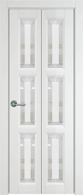 Межкомнатная дверь Porta Classic Milano, цвет - Белый ST, Со стеклом (ДО)