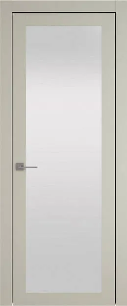 Межкомнатная дверь Tivoli З-2, цвет - Серо-оливковая эмаль (RAL 7032), Со стеклом (ДО)