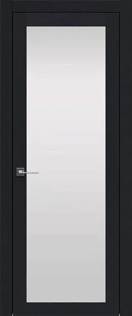 Межкомнатная дверь Tivoli З-3, цвет - Черная эмаль по шпону (RAL 9004), Со стеклом (ДО)