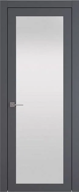 Межкомнатная дверь Tivoli З-2, цвет - Графитово-серая эмаль (RAL 7024), Со стеклом (ДО)