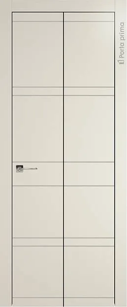 Межкомнатная дверь Tivoli Е-2 Книжка, цвет - Жемчужная эмаль (RAL 1013), Без стекла (ДГ)
