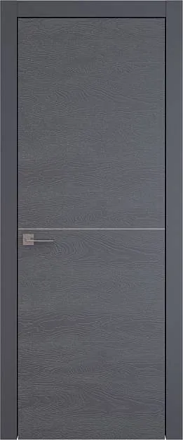 Межкомнатная дверь Tivoli Б-3, цвет - Графитово-серая эмаль по шпону (RAL 7024), Без стекла (ДГ)