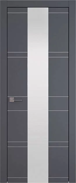 Межкомнатная дверь Tivoli Ж-2, цвет - Графитово-серая эмаль (RAL 7024), Со стеклом (ДО)
