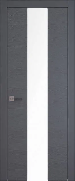 Межкомнатная дверь Tivoli Ж-5, цвет - Графитово-серая эмаль по шпону (RAL 7024), Со стеклом (ДО)