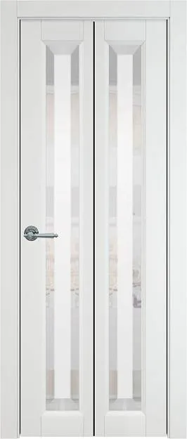 Межкомнатная дверь Porta Classic Domenica, цвет - Белый ST, Со стеклом (ДО)