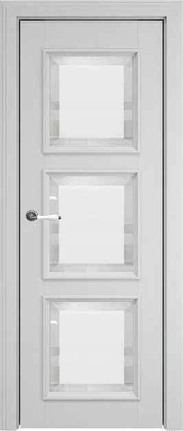 Межкомнатная дверь Milano LUX, цвет - Серая эмаль (RAL 7047), Со стеклом (ДО)