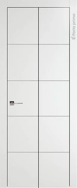 Межкомнатная дверь Tivoli Д-2 Книжка, цвет - Белая эмаль (RAL 9003), Без стекла (ДГ)