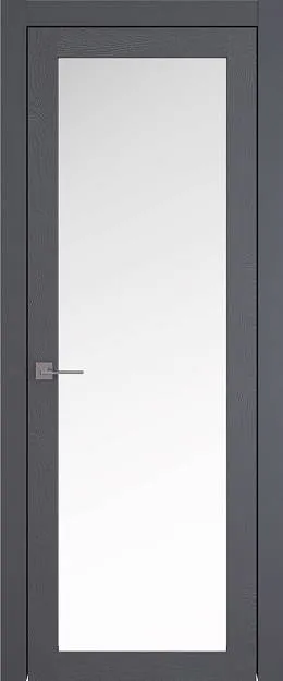 Межкомнатная дверь Tivoli З-5, цвет - Графитово-серая эмаль по шпону (RAL 7024), Со стеклом (ДО)
