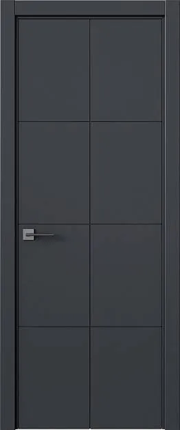 Межкомнатная дверь Tivoli Л-2, цвет - Графитово-серая эмаль (RAL 7024), Без стекла (ДГ)