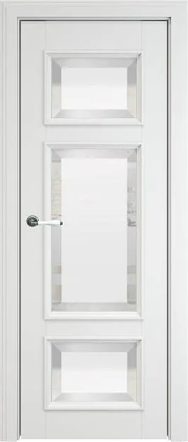 Межкомнатная дверь Siena LUX, цвет - Бежевая эмаль (RAL 9010), Со стеклом (ДО)