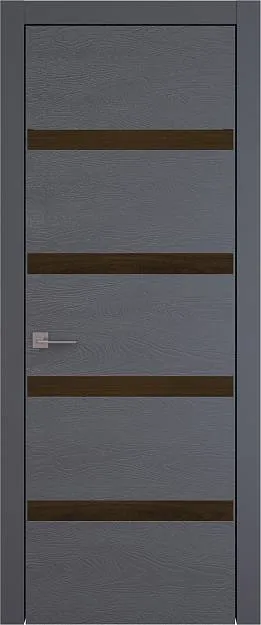 Межкомнатная дверь Tivoli Д-4, цвет - Графитово-серая эмаль по шпону (RAL 7024), Без стекла (ДГ)