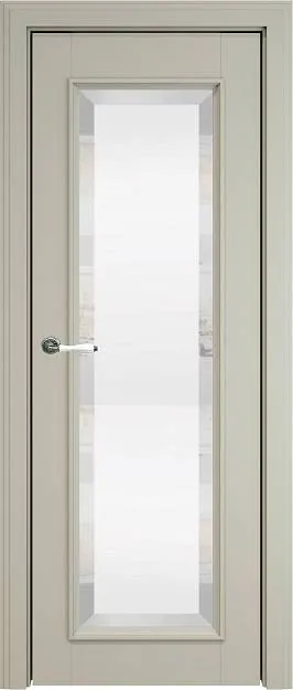 Межкомнатная дверь Domenica LUX, цвет - Серо-оливковая эмаль (RAL 7032), Со стеклом (ДО)