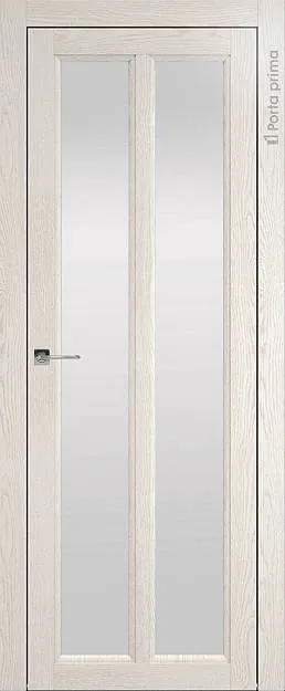 Межкомнатная дверь Sorrento-R Д4, цвет - Белый ясень (nano-flex), Со стеклом (ДО)