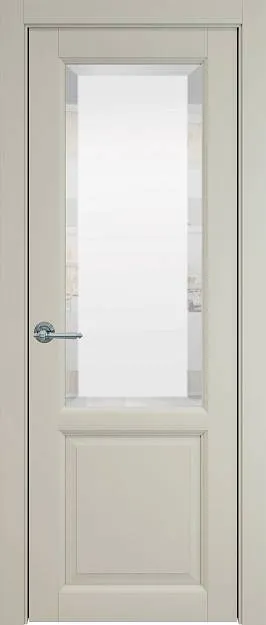 Межкомнатная дверь Dinastia, цвет - Серо-оливковая эмаль (RAL 7032), Со стеклом (ДО)