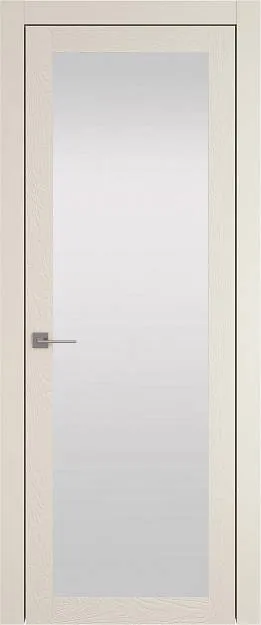 Межкомнатная дверь Tivoli З-2, цвет - Жемчужная эмаль по шпону (RAL 1013), Со стеклом (ДО)