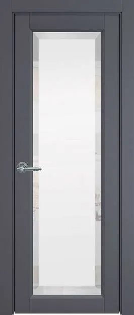 Межкомнатная дверь Domenica, цвет - Графитово-серая эмаль (RAL 7024), Со стеклом (ДО)