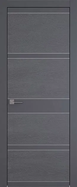 Межкомнатная дверь Tivoli Е-2, цвет - Графитово-серая эмаль-эмаль по шпону (RAL 7024), Без стекла (ДГ)