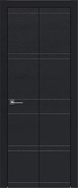 Межкомнатная дверь Tivoli Е-2 Книжка, цвет - Черная эмаль по шпону (RAL 9004), Без стекла (ДГ)
