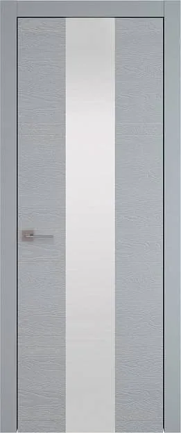 Межкомнатная дверь Tivoli Ж-2, цвет - Серебристо-серая эмаль по шпону (RAL 7045), Со стеклом (ДО)