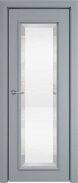 Межкомнатная дверь Domenica LUX, цвет - Серебристо-серая эмаль (RAL 7045), Со стеклом (ДО)