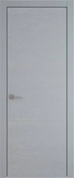 Межкомнатная дверь Tivoli В-2, цвет - Серебристо-серая эмаль по шпону (RAL 7045), Без стекла (ДГ)