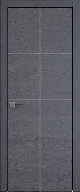 Межкомнатная дверь Tivoli Г-2 Книжка, цвет - Графитово-серая эмаль по шпону (RAL 7024), Без стекла (ДГ)