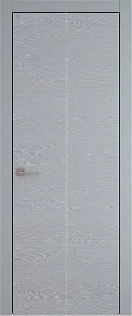 Межкомнатная дверь Tivoli Г-2 Книжка, цвет - Серебристо-серая эмаль по шпону (RAL 7045), Без стекла (ДГ)